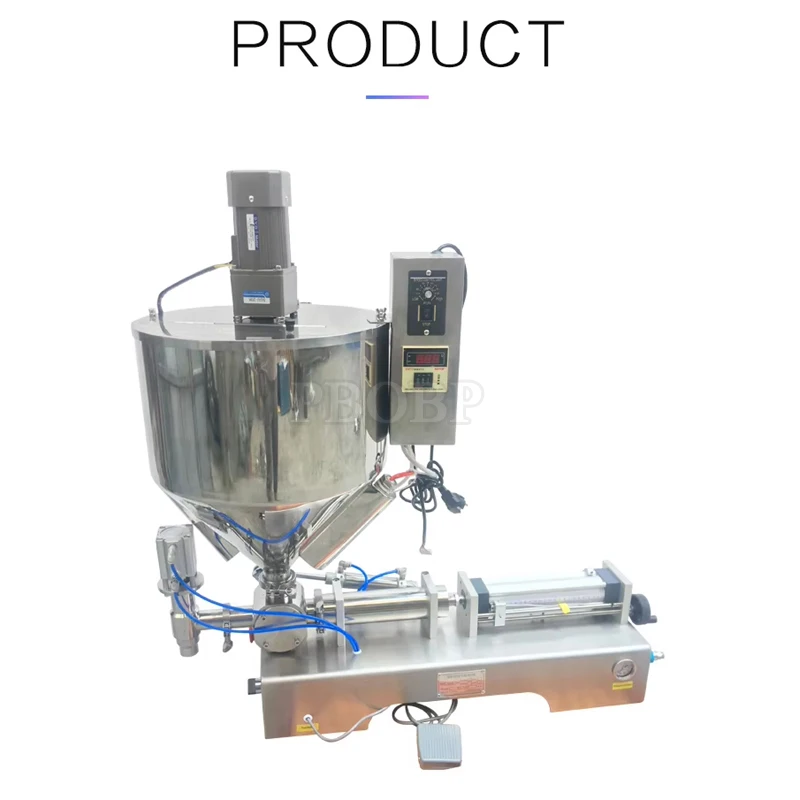 PBOBP Horizontal Single Head Paste Filling Machine Automatic Quantitative Cosmetics Honey Paste Liquid Filling Machine