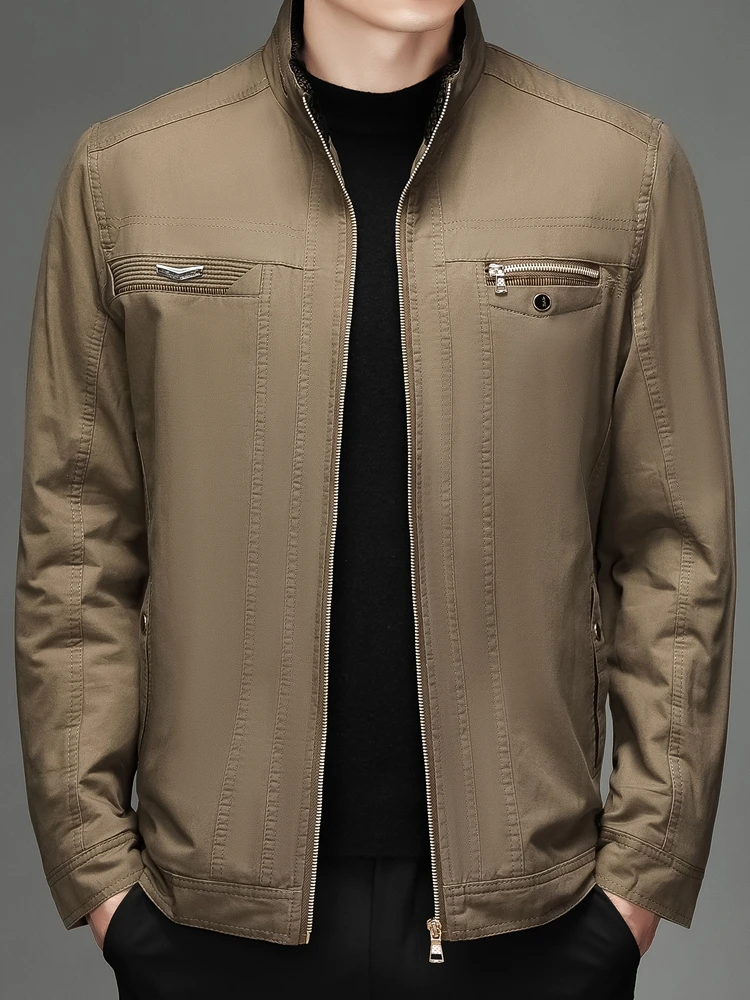 

Мужская утепленная куртка из чистого хлопка с флисовой подкладкой, теплая повседневная модная городская верхняя одежда для мужчин