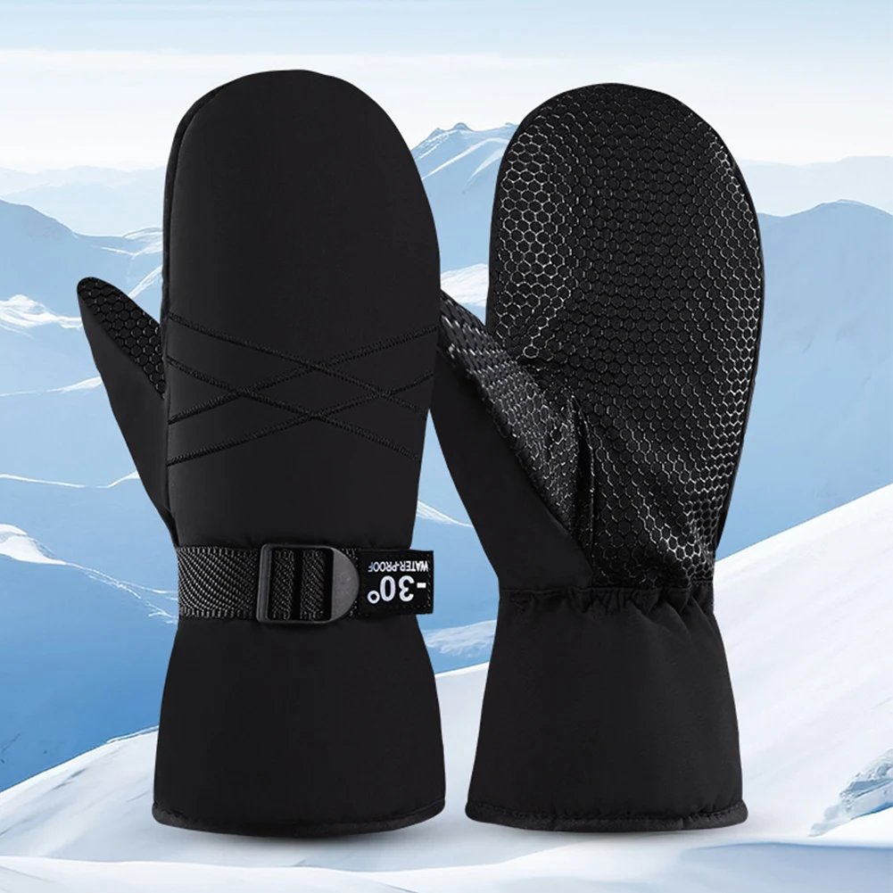 

Ski Mittens Waterproof Winter Gloves Thermal Cycling Gloves Snowboard Gloves Cold Weather Gloves for Men and Women