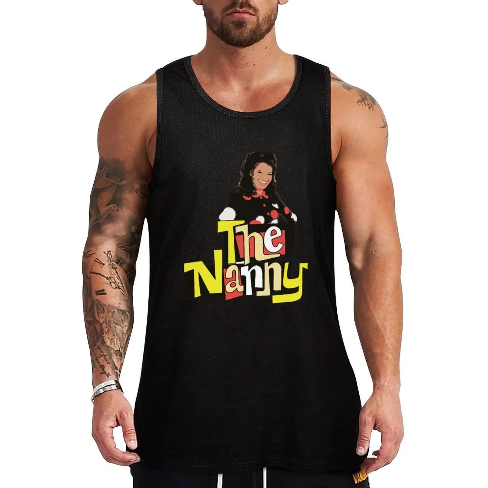 The Nanny 1990s 90s Retro Vintage Tank Top bodybuilding for men anime top sleeveless gym shirts male