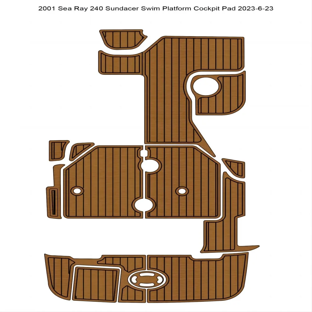 

2001 Sea Ray 240 Sundacer Swim Platform Cockpit Pad Boat EVA Foam Teak Floor Mat