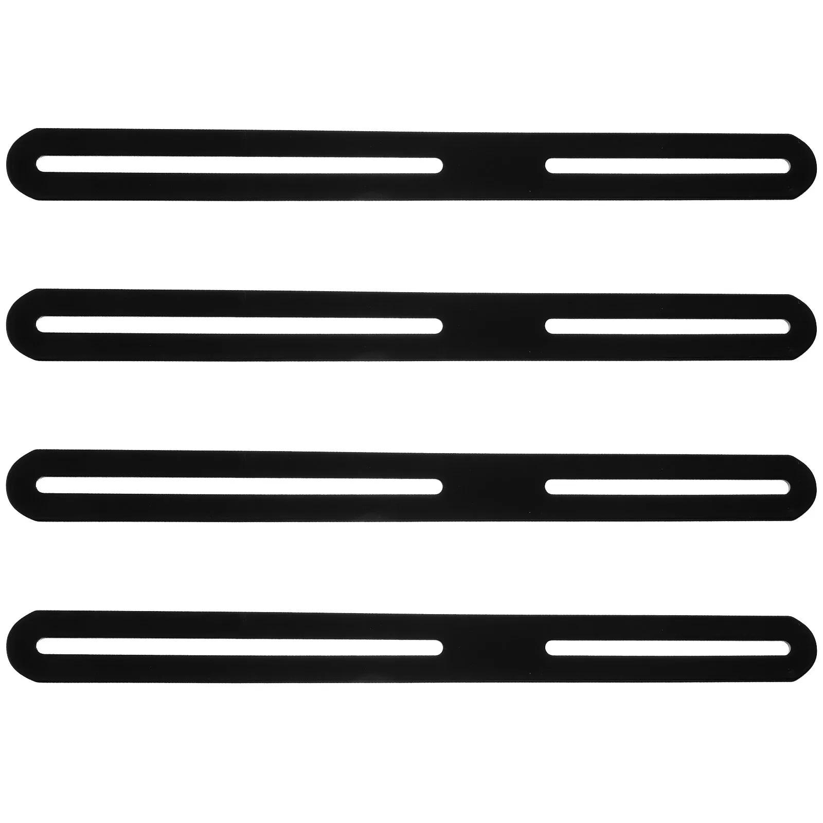 

4pcs Black Stainless Steel Corner Brackets Flat Plates Furniture Fittings Straight Joining Repair Brackets Wood Metal
