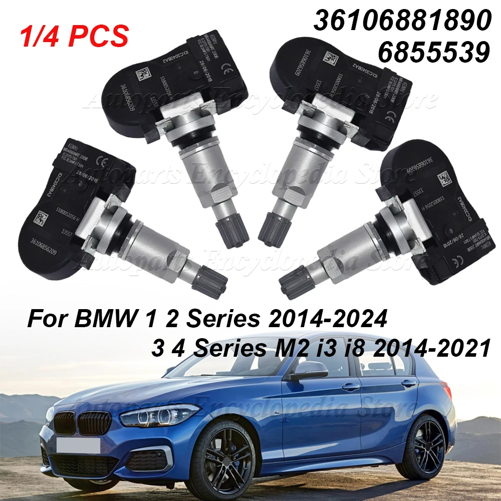 

1/4 шт. новый для BMW1 2 серии 2014-2024 3 4 серии M2 i3 i8 2014-2021 TPMS датчик давления в шинах 6855539 36106881890