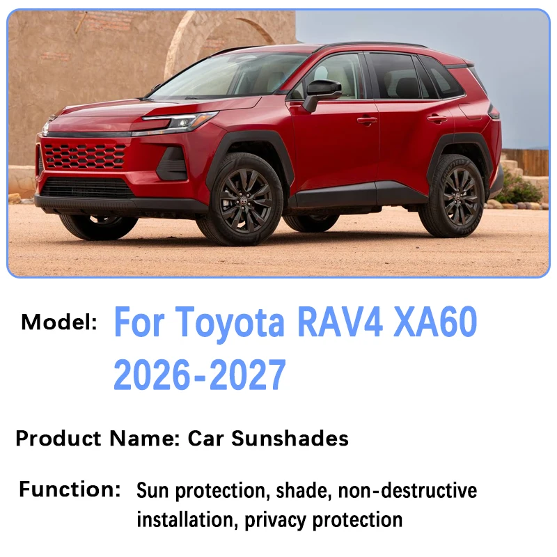 Auto Window Sunshades For Toyota RAV4 2026 Accessories XA60 2027 Anti-dirty Sun Visors Car Covers Coverage Sunscreen Sunshade