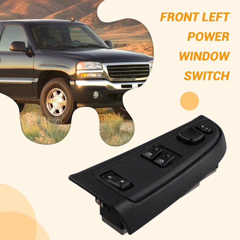 15883318 Power Window Switch Door Lock Front Driver Side For 2003-2007 Chevrolet Silverado GMC Sierra DWS-226