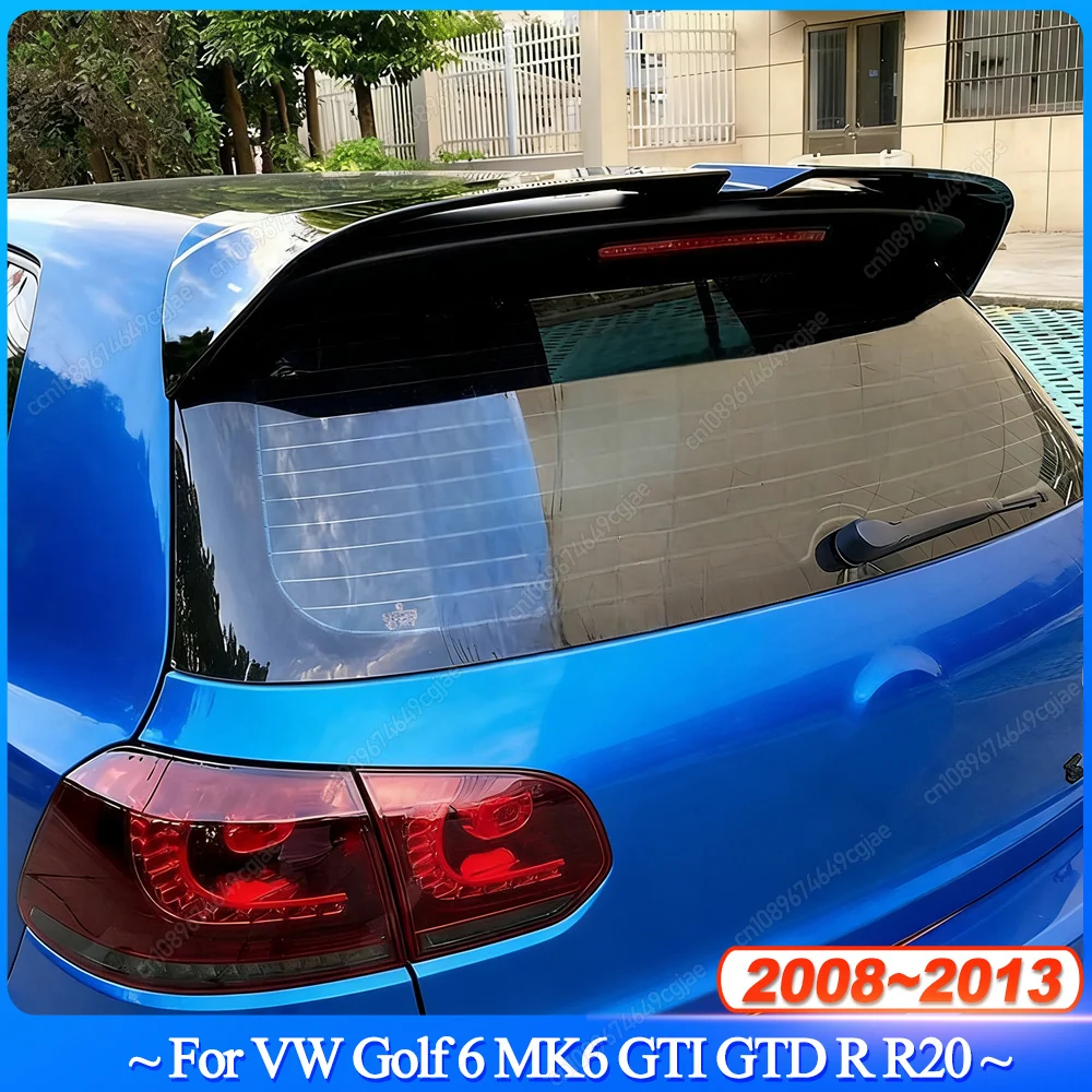 Para Volkswagen VW Golf 6 MK6 GTI GTD R R20 2008-2013 alerón trasero del techo ABS negro estilo Oettinger alerón cuerpo Kits Tuning