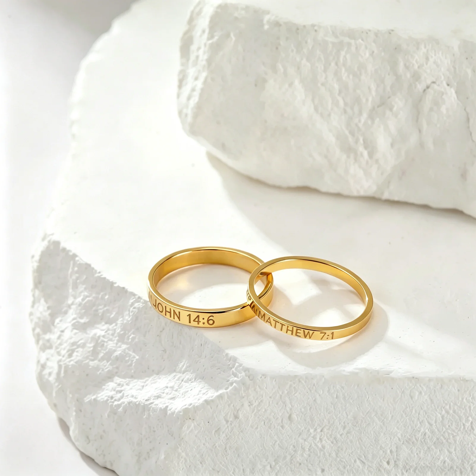 CoolTime Bibelkapitel Personalisierter Ring für Frauen und Männer aus Edelstahl, Gebets- und Schutzschmuck, Familien-Geschenk – Detail 7