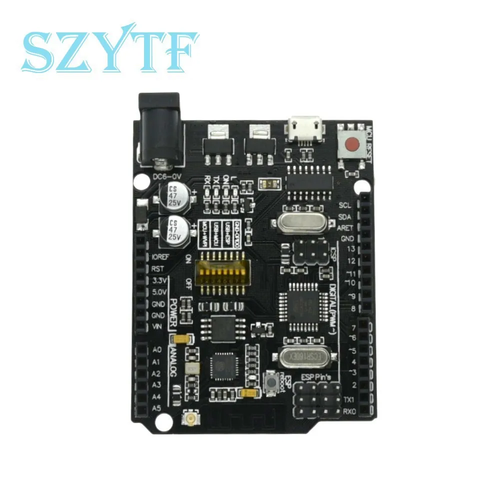 ATMEGA16U2 WiFi R3 ESP32 ATMEGA328P Chip CH340G For UNO R3 Development Board WeMos ESP8266  image 2