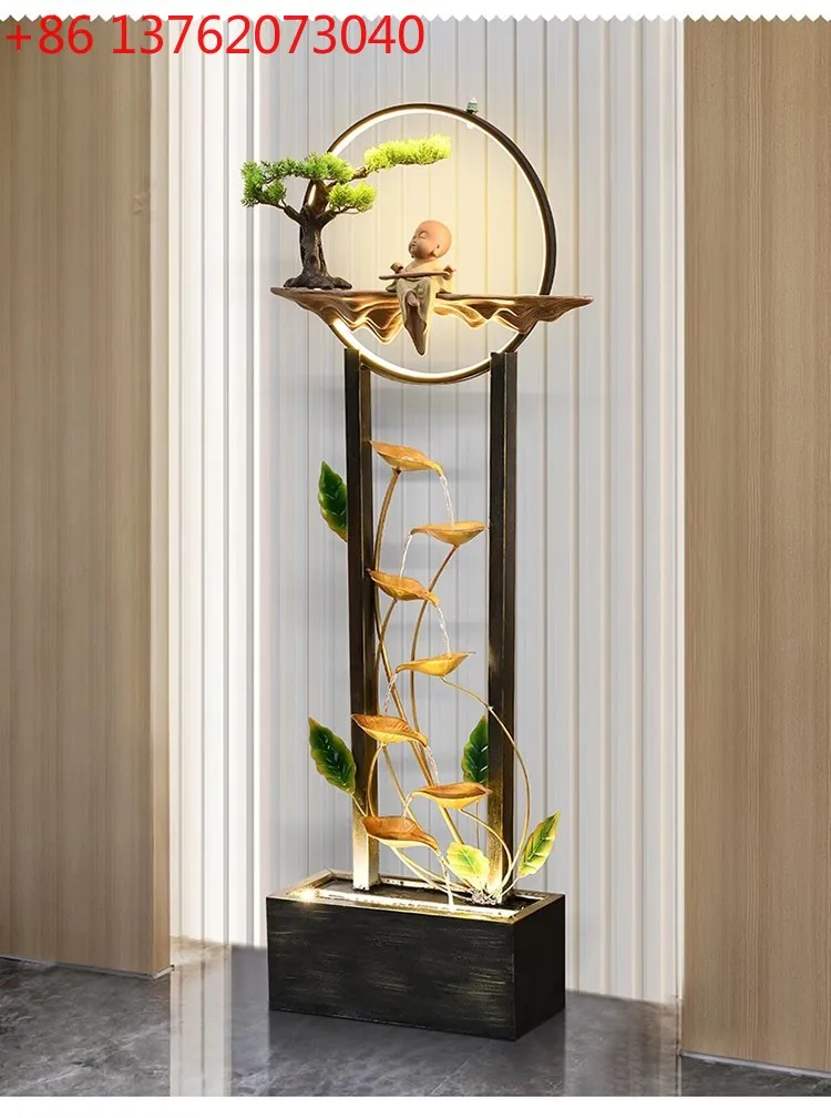 

Water curtain wall circulating water ornament large creative entrance decoration