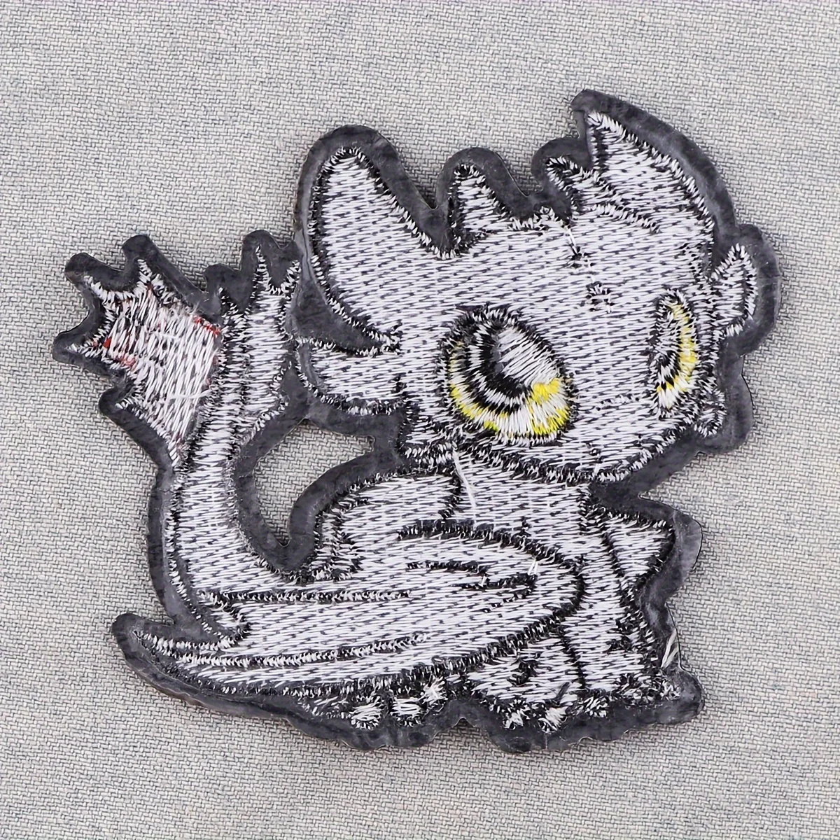 1PC Black Night Fury Cartoon Dragon How To Train Your Dragon Embroidered Patch, Iron-On Sew-On for Bags, Jackets, Hat DIY Crafts