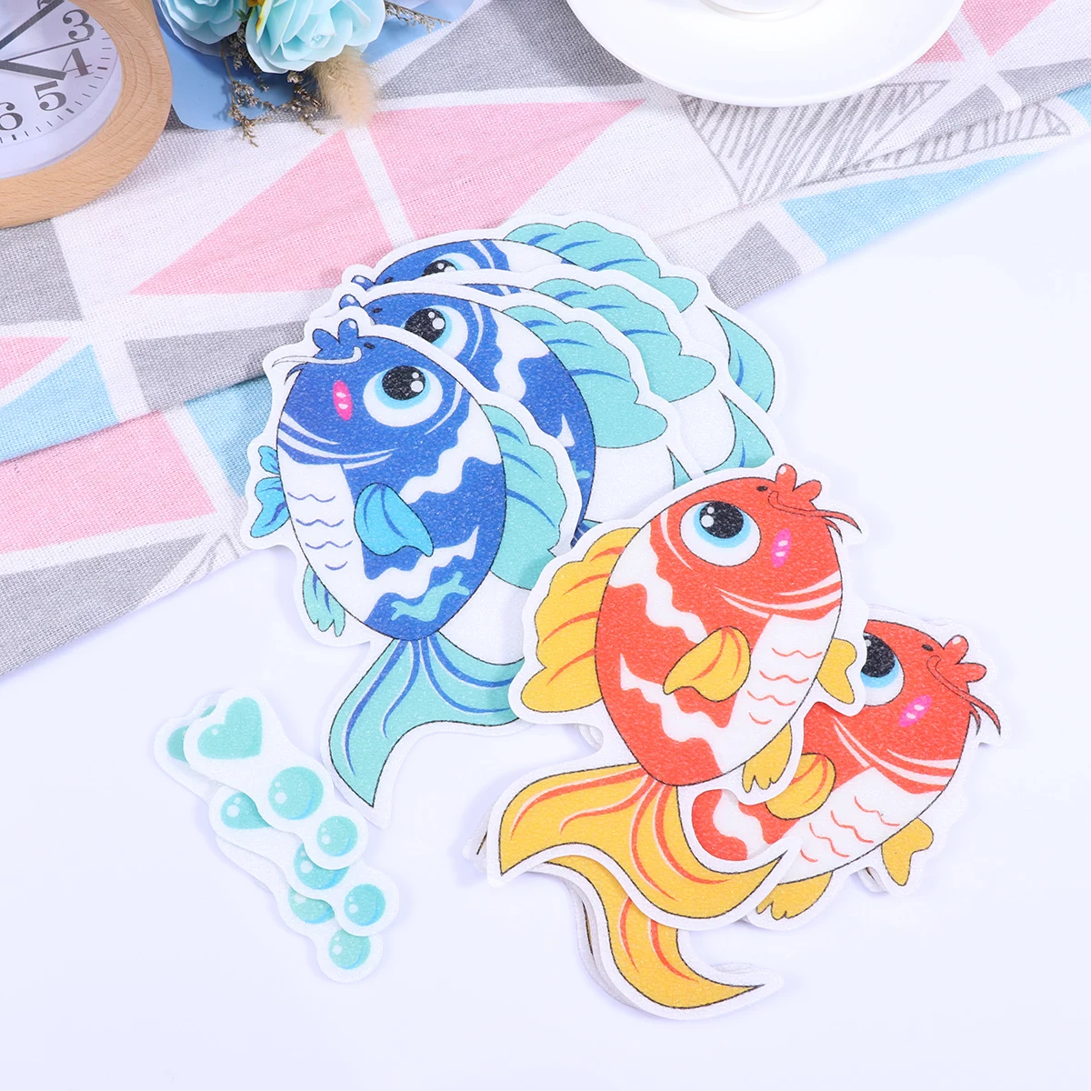 

3PCS Anti Stickers Bathroom Bathtub Fish Design Non Decals Shower Grip Tape for Kitchen Balcony Corridor Decorative