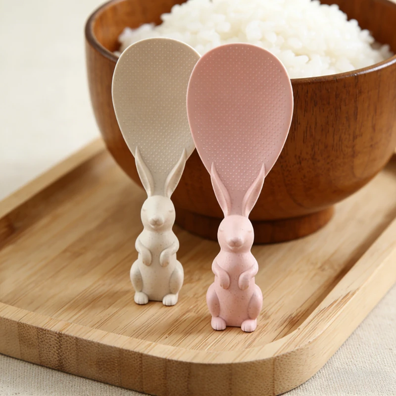 

Standing Rabbit-Shaped Non-Stick Rice Scoop High-Temperature Resistant Non-Stick Rice Scoop for Home Rice Cookers Kitchen Tools
