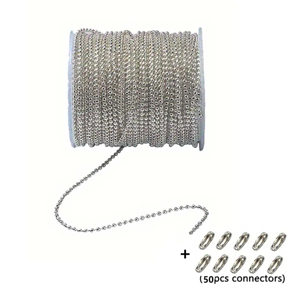 1roll Iron Beads Chain for DIY Jewelry Making