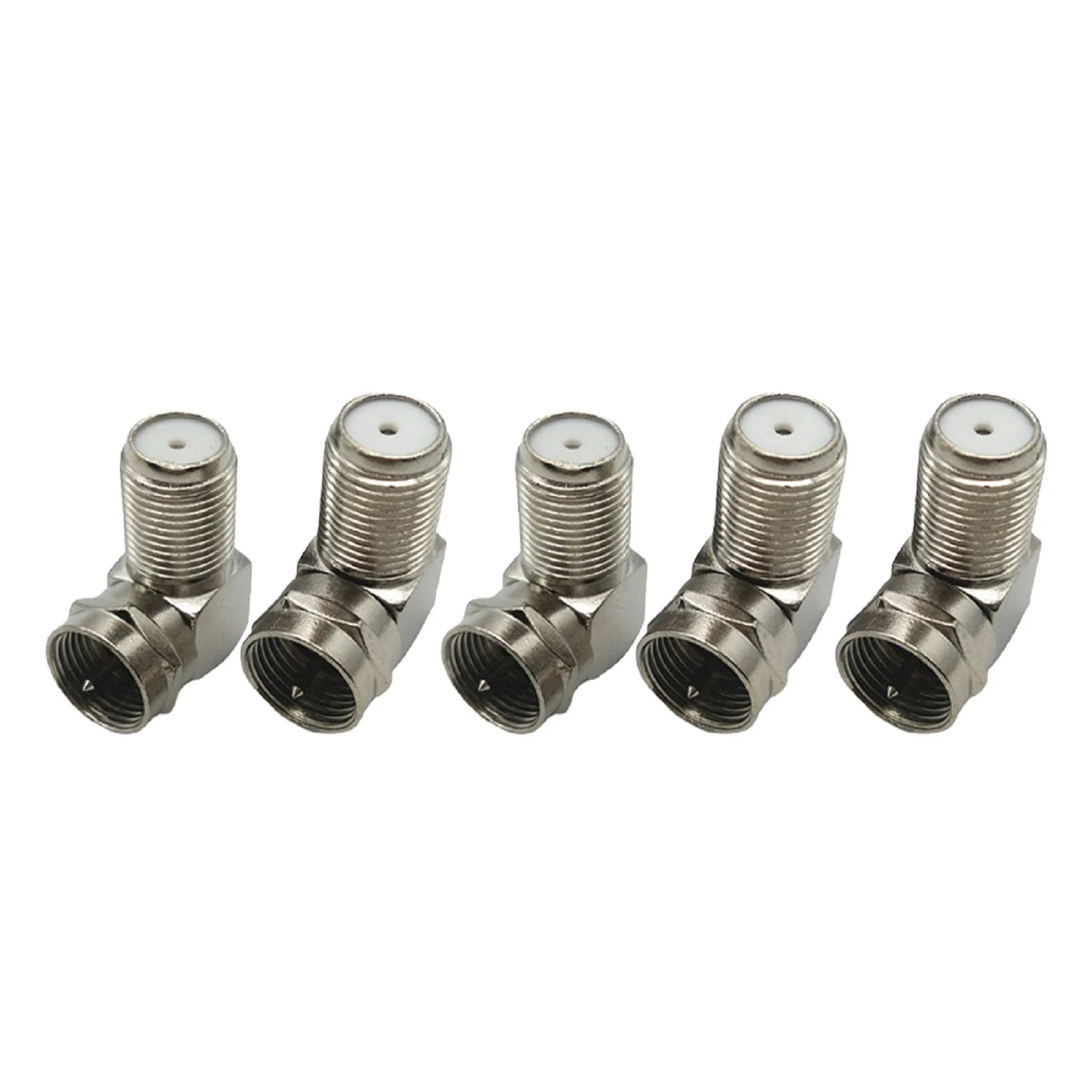 F Type Adapter Cable TV Connector Accessories F Male To F Female Nickel Plating Replacement TV Turning Zinc Alloy