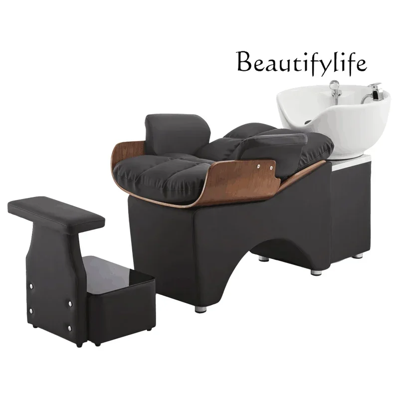 

Hair salon special shampoo bed multi-functional short half-lying flush bed Thai