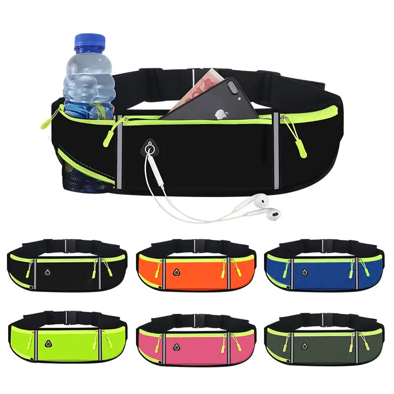 Outdoor Running Sports Waist Pack Waterproof Ultra Thin Invisible Close Fitting Men Women Phone Bag Kettle Small Belt Bag