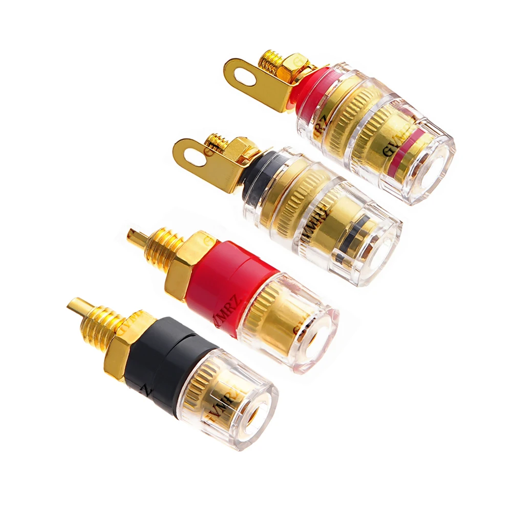 2PCS 4MM Banana Connector Amplifier Banana Plug Socket Connector The Speaker Terminal 4MM Banana Connector