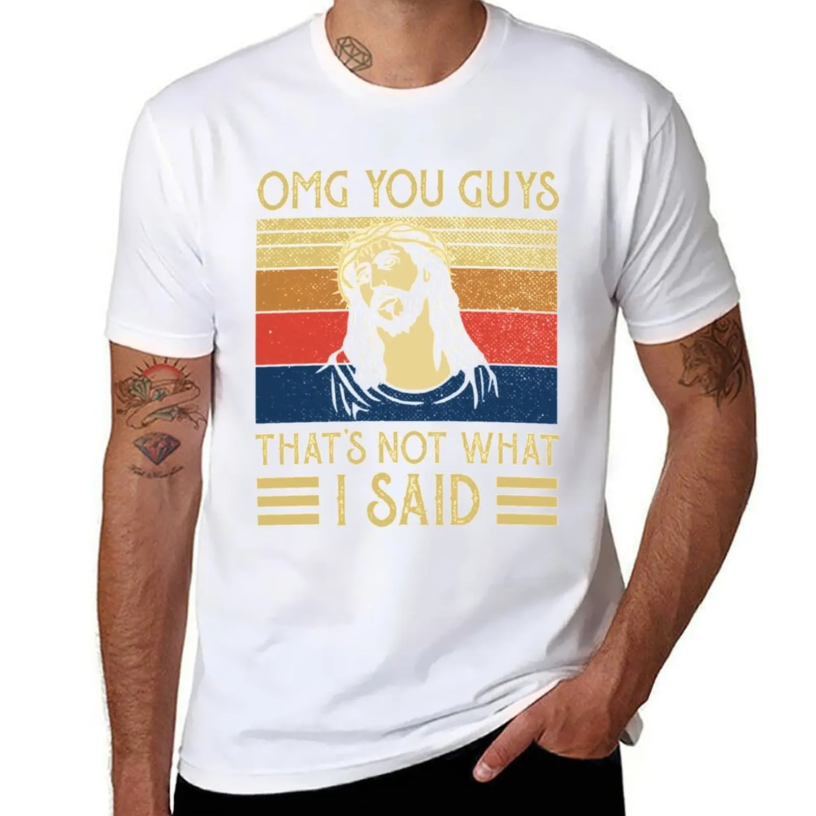 

What Omg Vintage Jesus Guys I Said You Shirt That’s Not T-Shirt Anti-Wrinkle Short Sleeve T-Shirt
