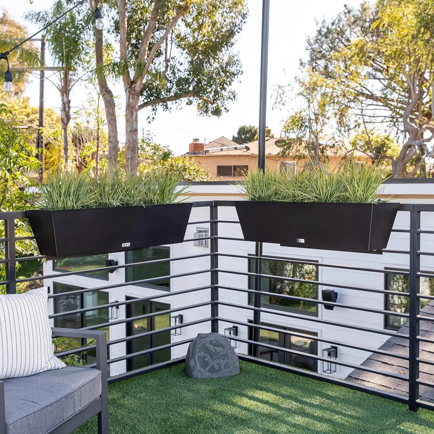 Brooklyn Rechthoekige Window Box Muur/Reling Plantenbak (36 Inch-2 Pak,)