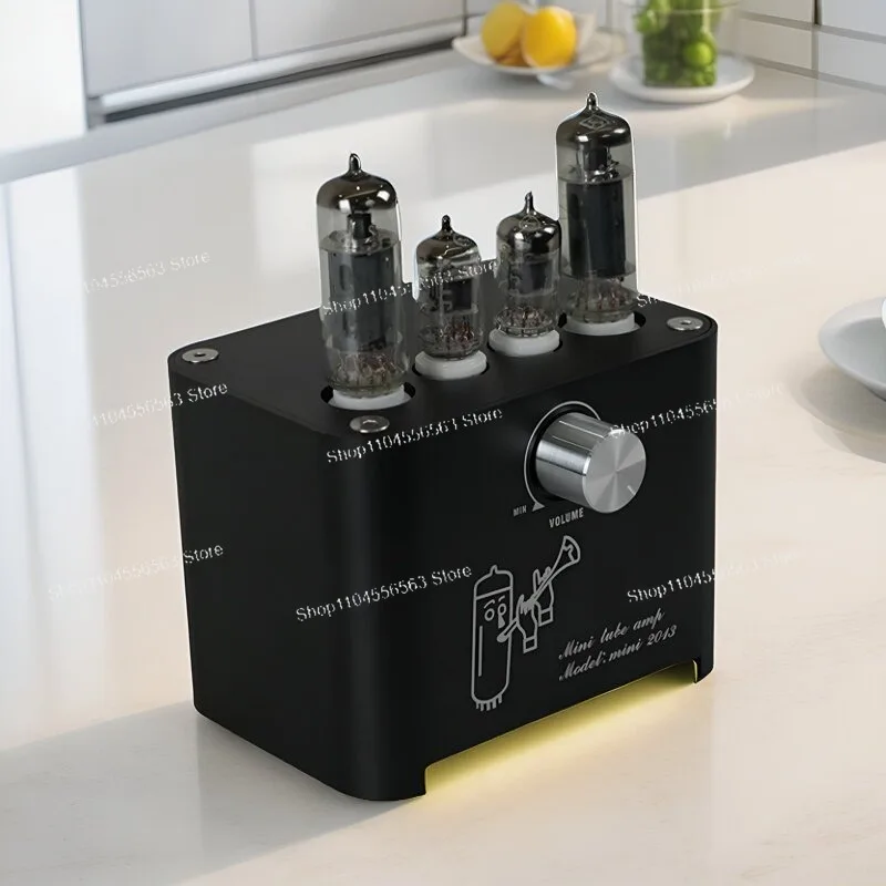 Mini2013 Mini Vacuum Tube Amplifier, Single-Ended Class A HiFi Stereo Tube Amp, Desktop Audio Power Amplifier