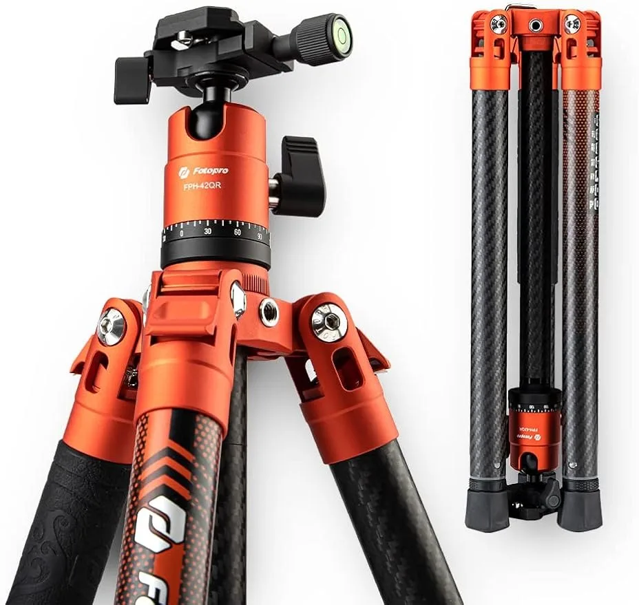 

Outdoor Travel Lightweight Tripod Dual 360 Panorama Carbon Fiber Tripod Professional Photography Outdoor Tripod