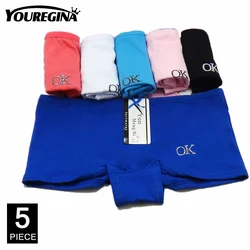 Woman Boyshort Cotton Panties Underwear Ladies Boxers Shorts Underpants Intimate Lingerie 5 Pcs/Lot