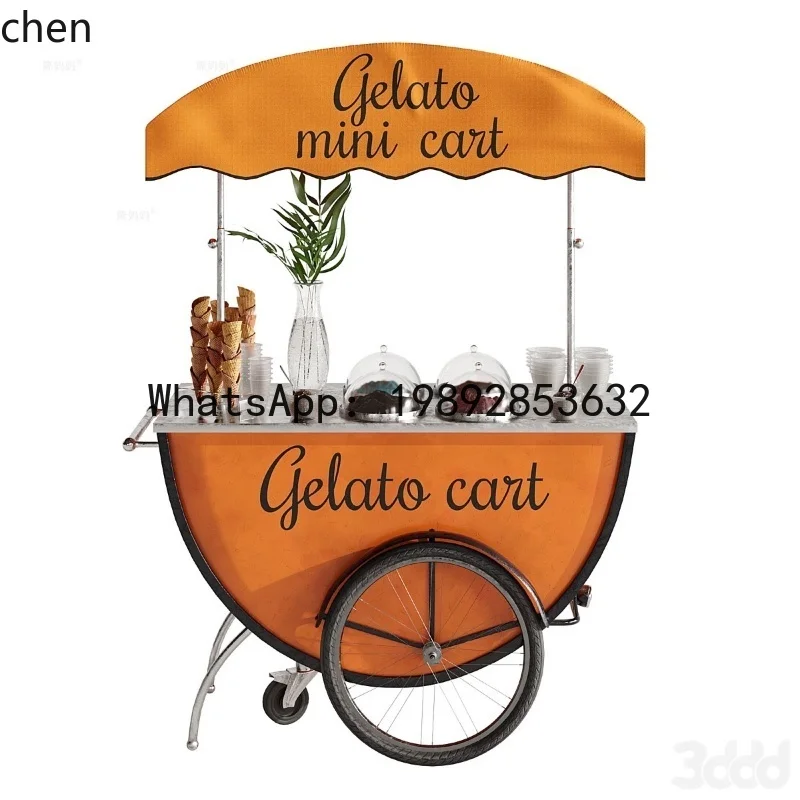 BB CP ice cream sales movable display cabinet commercial multi-functional stall cart commercial promotion