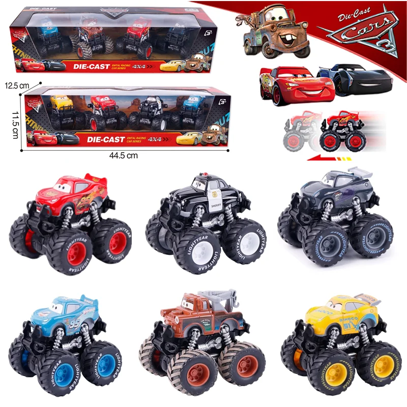 

Disney Pixar Cars Lightning McQueen Mater Sheriff Jackson Diecast Car Big wheel Inertial Force Car Toy Kids Christmas Gifts