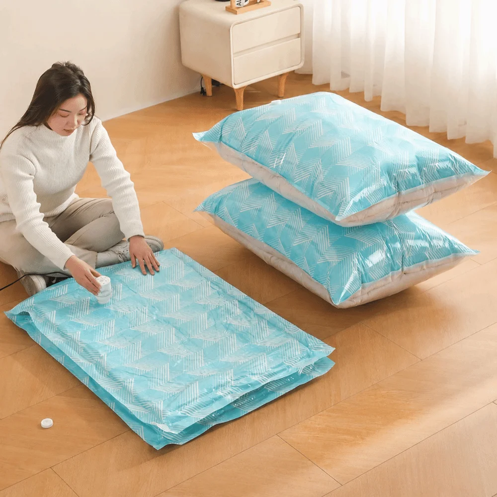 

6PCS Large Capacity Vacuum Compression Bag Dust-proof Moisture-proof Clothes Moving Bag Space Saving Quilt Organizer Clothes