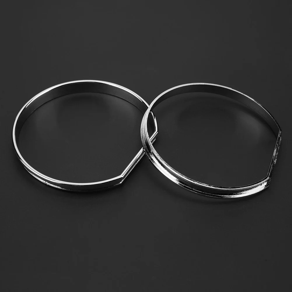 

4Pcs Car Front Dashboard Frame Decorations Trim Circle Styling Accessories for BMW E46 Replacement Accessory