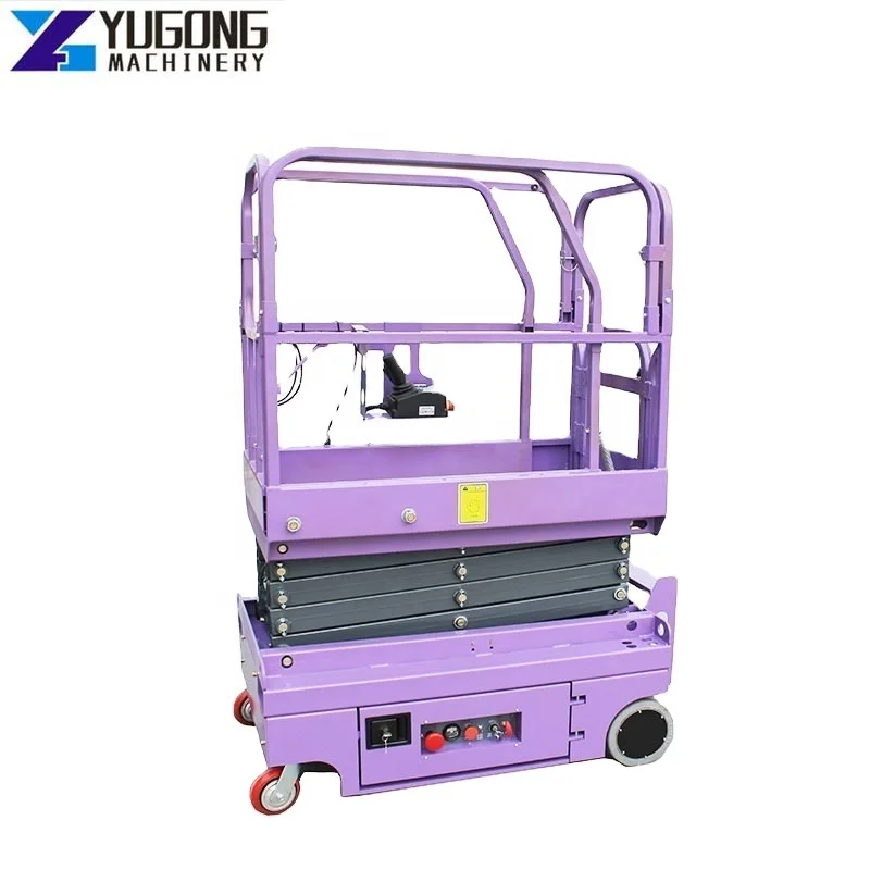 YG Electric Scissor Lift Scaffolding Small Size Self Moving Hydraulic Scissor Lift Price