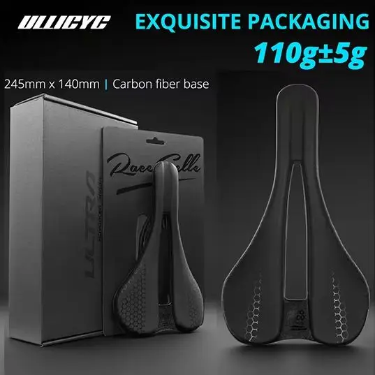 

ULLICYC SuperFlow Racing Saddle 110g - Full Carbon Fiber, Hollow Open Design, for Mountain and Road Bicycle