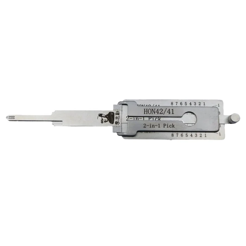 Lishi HON42/41 2 in 1 Lock Pick Decoder Ignition Car Door Open for Honda Motorcycle Model Flat Milling