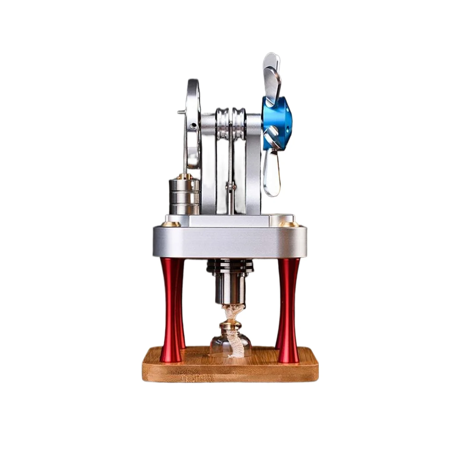 Motor Stirling M16-CF de Alta Temperatura, Juguetes Educativos de Ciencia, Adornos, Regalos, Cilindro de Potencia Totalmente Metálico, Modelo de Motor Stirling