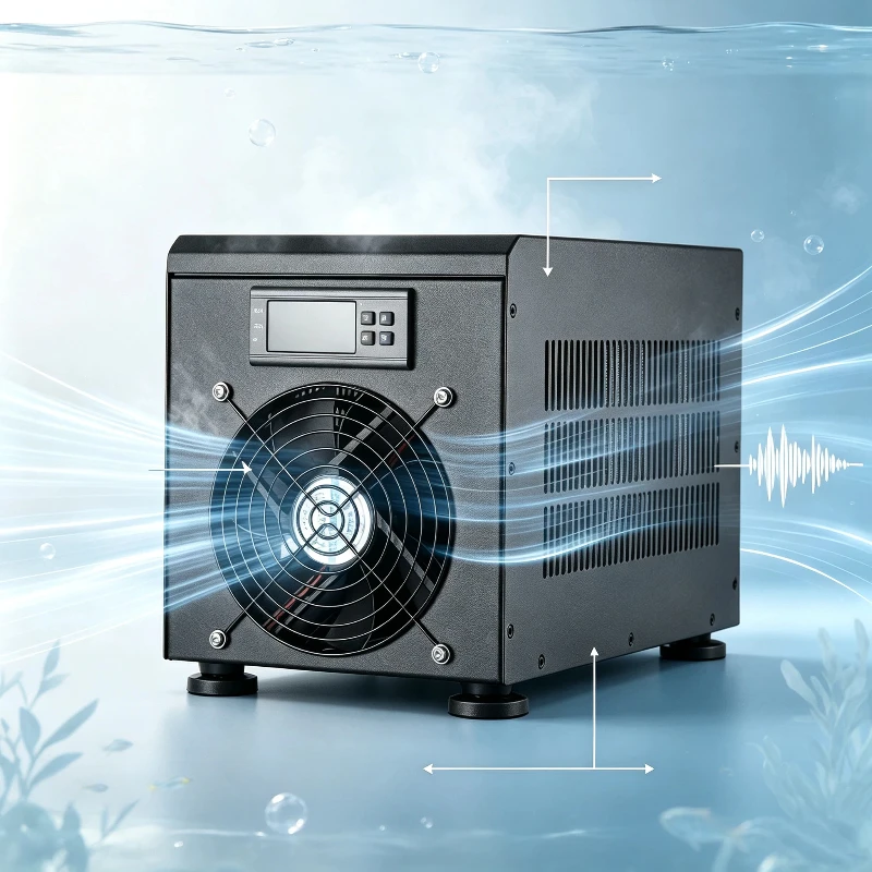 Image of 55L Aquarium-Klimaanlage, leise Haushalts-Aquakultur-Kühlmaschine, stabile Wassertemperatur