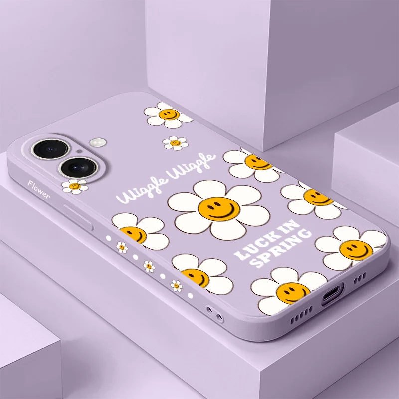 

Brilliant Lucky Flower Phone Case For iPhone 16 16e 15 14 13 12 11 X XR XS Plus Pro Max Mini Silicone Cover