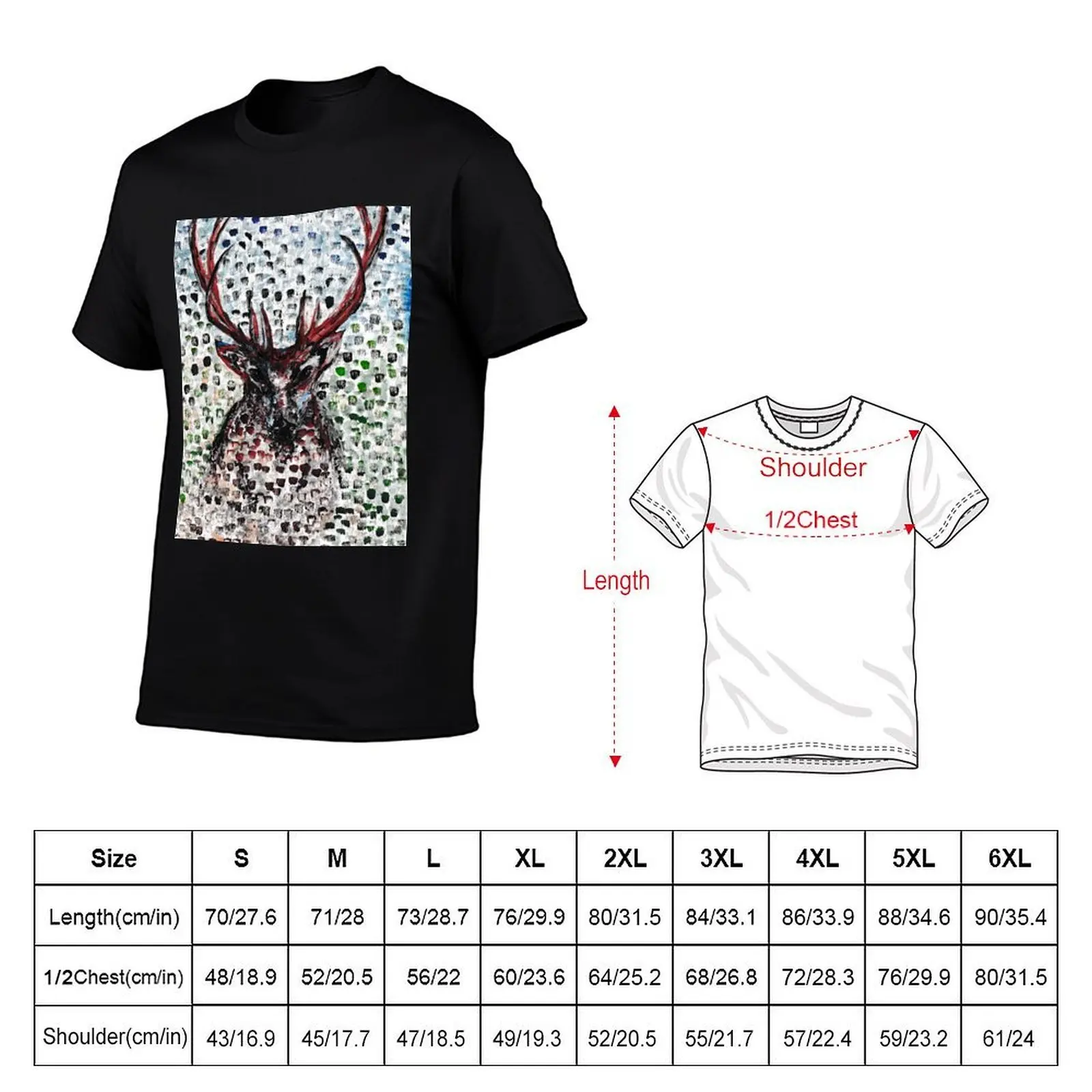 Stag Hiding T-Shirt blue lock shirts graphic tees mens cotton t shirts