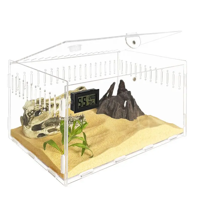 

Acrylic Reptile Terrarium Enclosure,Reptile Insect Breeding Box for Small Reptiles,Invertebrates,Mantis,Spider,Cricket,Tarantula