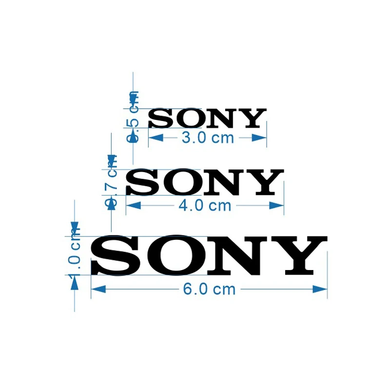 High-quality 3x0.5cm 1pcs Suitable For Sony Metal Sticker Monitor Speaker Logo Sticker Car Navigation New Mondeo Central Control