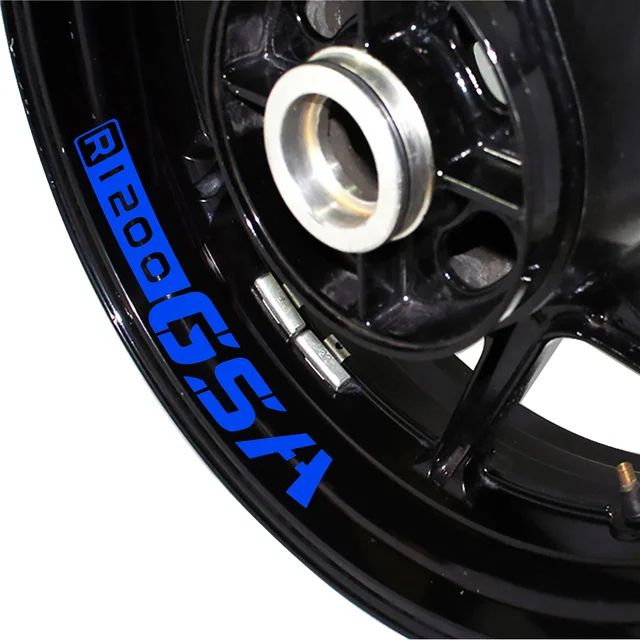 Motocicleta reflexiva adesivo de roda impermeável, adesivos decorativos decalque para BMW R1200GS R1200GSA, borda exterior, 2023