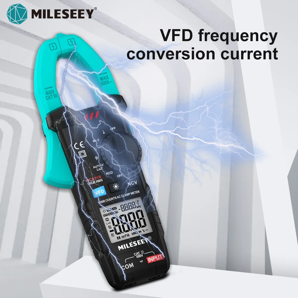 

Mileseey Clamp Meter AC DC 600A ,True RMS High Precision Current Meter, 10000 Counts Resistance Frequency Tester