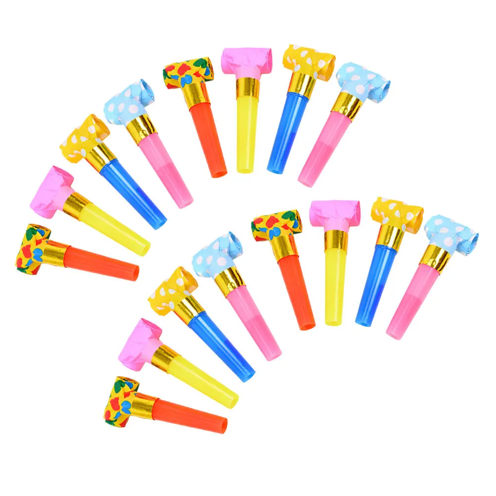 100Pcs Party Noisemakers Blowing Dragon Whistles Musical Blowouts for Masquerade Halloween Christmas Event Fun Noise Makers