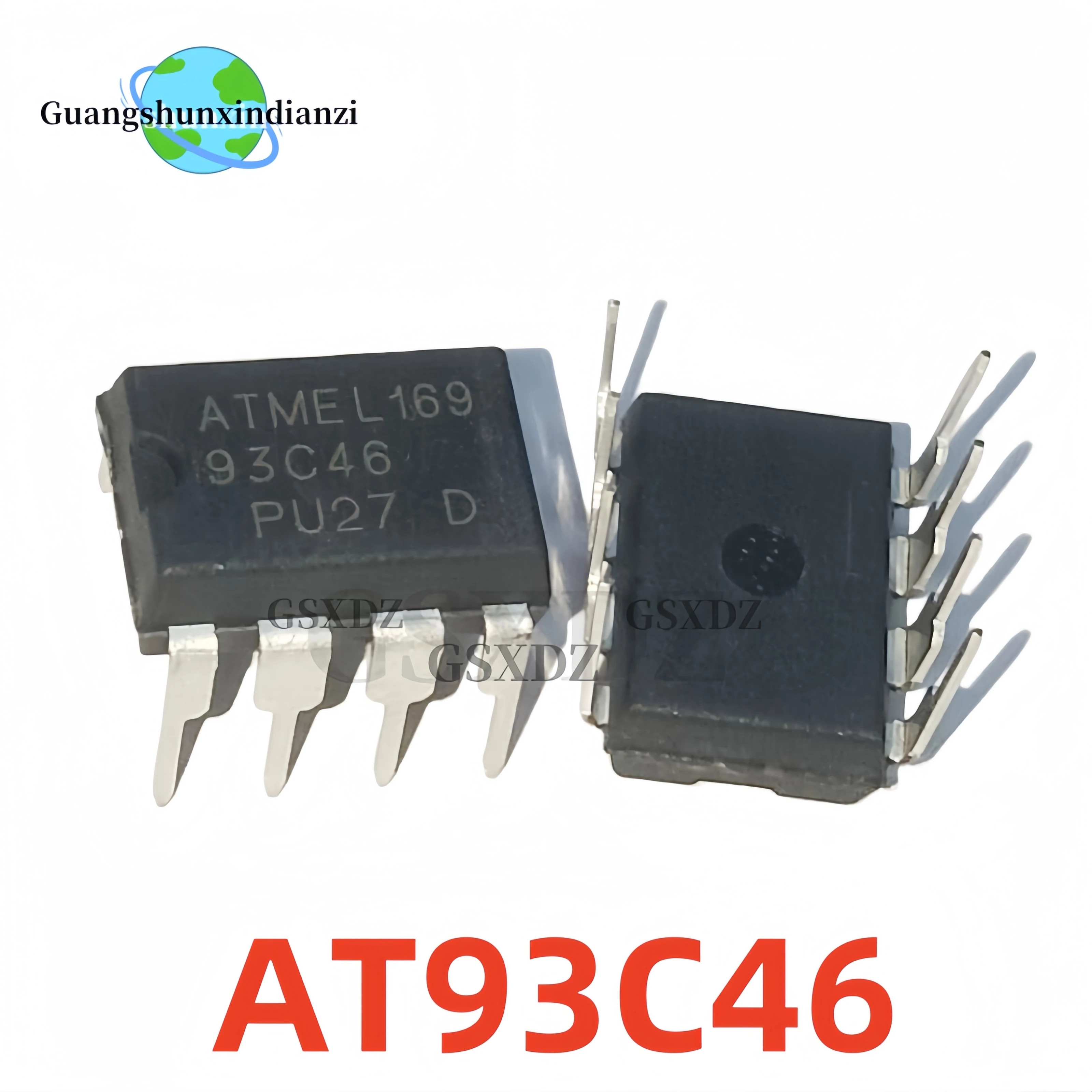 10PCS New original ATMEL 93C46 DIP-8 inline common storage chip AT93C46