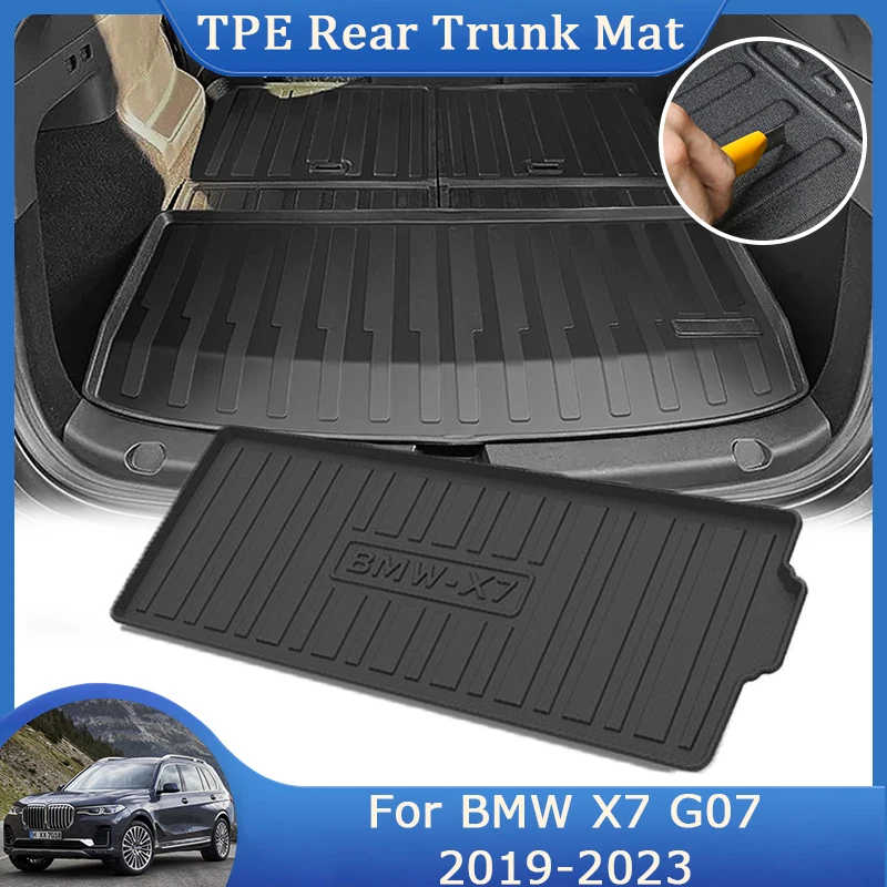 For BMW X7 G07 2019 2020 2021 2022 2023 7-Seat TPE Rear Trunk Mat Waterproof Storage Floor Pad Anti-scratch Protective Interior