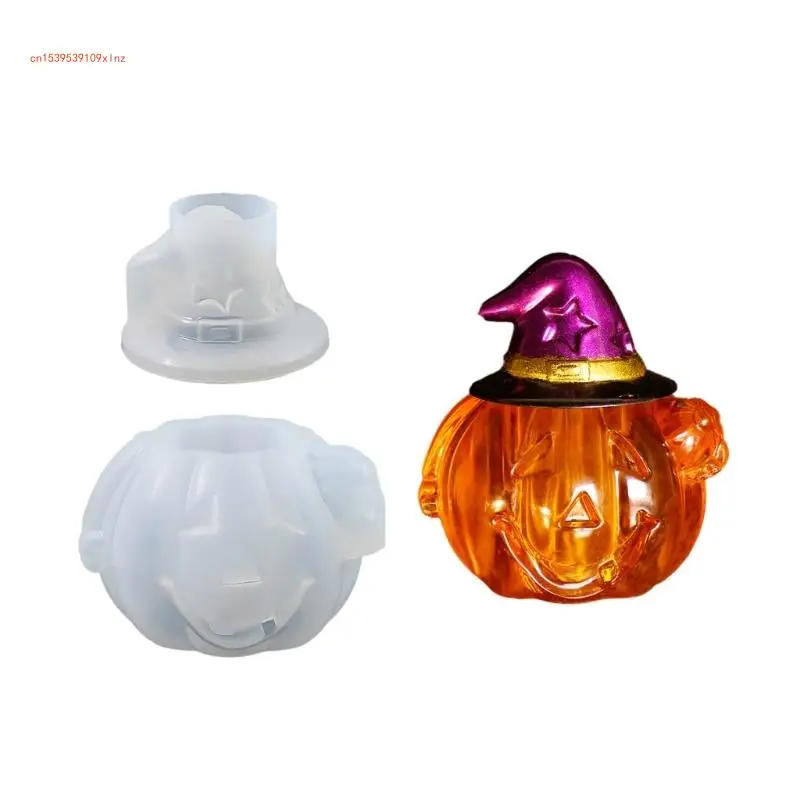 

Creative Halloween Themed Pumpkin Holder Silicone Molds Storage Box Mould