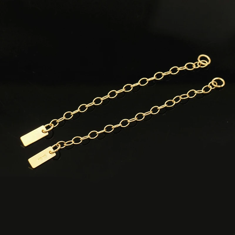 Imagem -05 - Corrente de Extensão Cheia de Ouro 14k Real 2.1 mm Colar Jóias de Ouro Minimalista Preenchido Retângulo Charme Jóias Fazendo Suprimentos