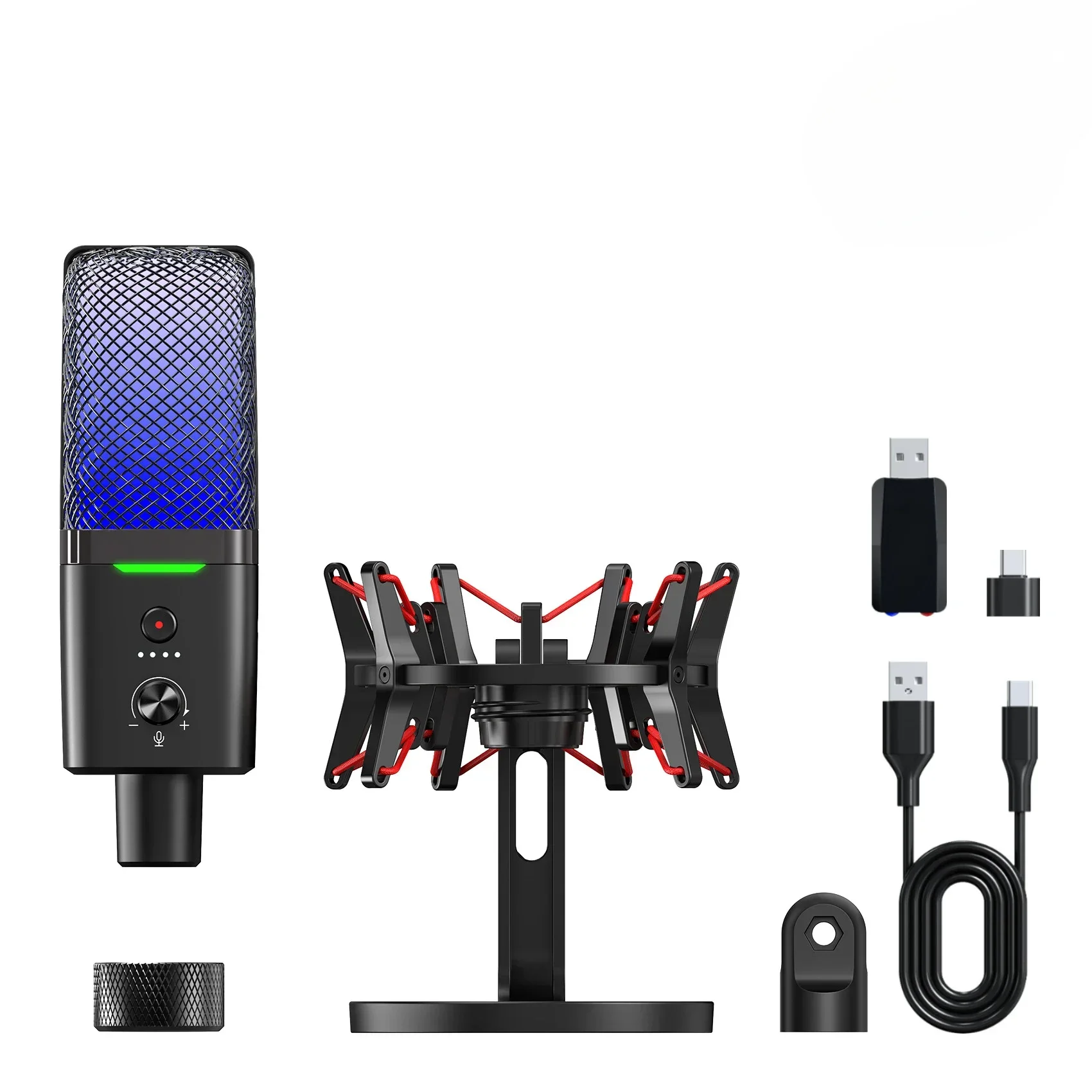 Wired Noise Reduction Microfone, Dual Mode, Gaming, E-Sports, Desktop