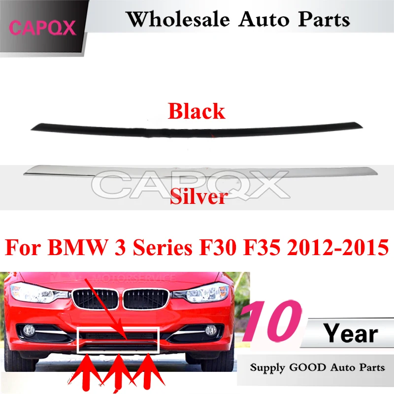 

CAPQX Front Bumper Trim Strip For BMW 3 Series F30 F35 2012-2015 Car Front Bumper Cover Decorative Strip