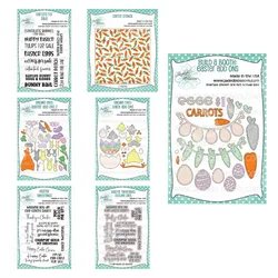 New Easter Colored Eggs Radish Gnome Cutting Dies Stamps Stencil Scrapbook Diary Decoration Embossing Template Diy Card Handmade