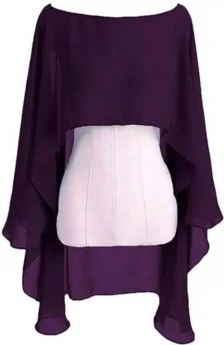 Chiffon Cape Bolero Women Femme Mariage Chalas Mujer Evening Wedding Bridal Jacket Wraps Accessories Peleryna Cloak Boda Shawl - Image 12